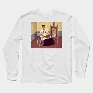 Self Portrait with the Portrait of Doctor Farill by Frida Kahlo Long Sleeve T-Shirt